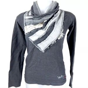 Desigual Patchwork Cowl‎ Neck Sweatshirt Top